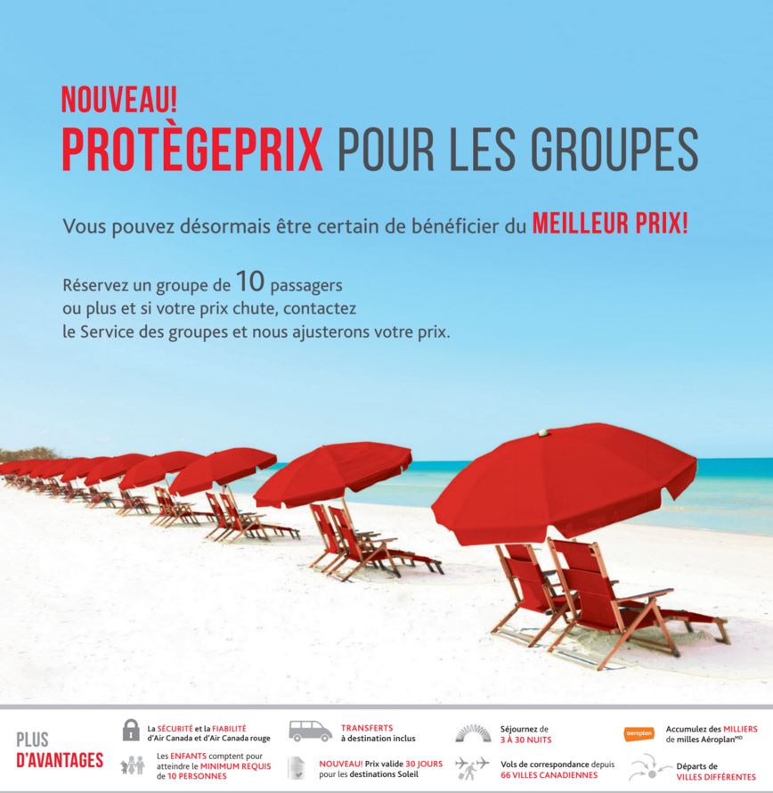 vacances air canada mariage